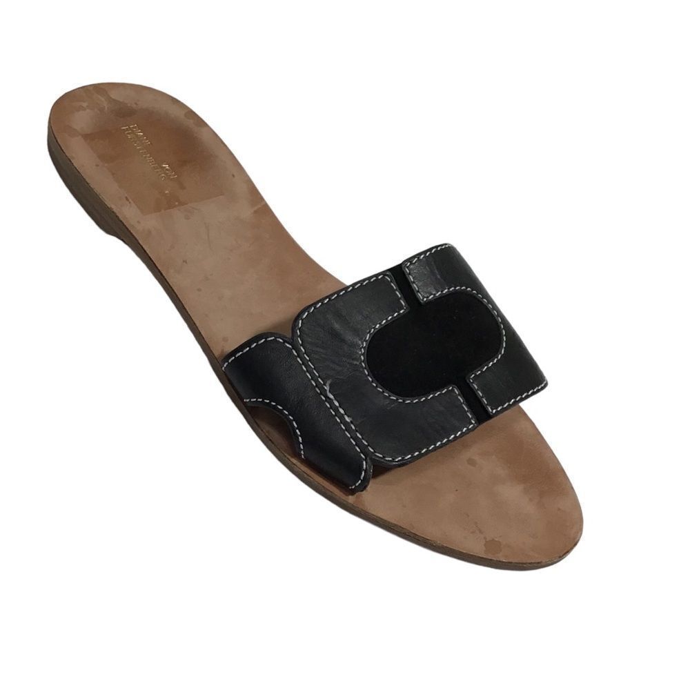 Diane Von Furstenberg Black Padded Slide Sandal Size 37